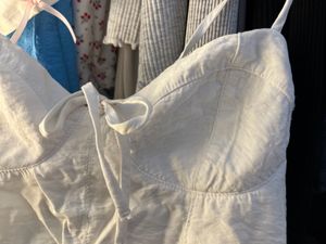 H&amp;M White Bustier Top