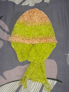 Vintage Knit Hat & Scarf Set