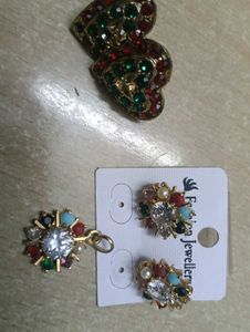 Sparkling Multicolor Earring Set