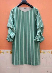 SALt Striped Green Shift Dress L = 48 W = 36