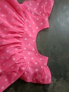 Pink Polka Dot Top