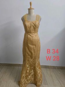 Gold Lace Mermaid Gown