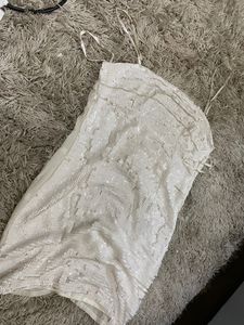 Sequin white dress