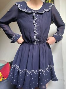 Collared Blue Dress