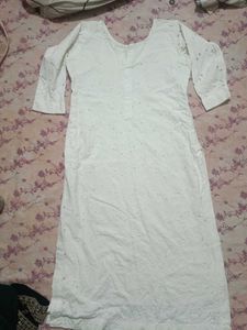 Off White Chikankari Kurta