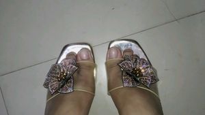 Transparent Strap With Beautiful Flower Heels