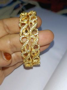 Gold Plated Cz Bangles