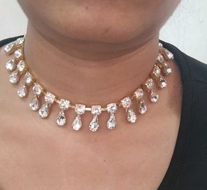 Sparkling Crystal Choker With Earings