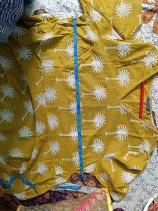 Akkriti Pure Linen Mustard A-Line Maxi Dress