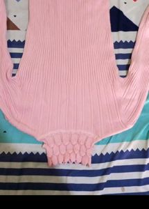 Pink High Neck Top