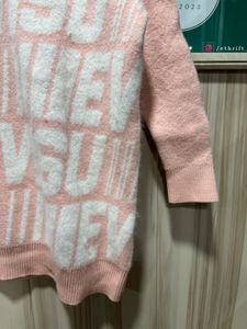 Evisu Womens Pink Rabbit Wool Sweater