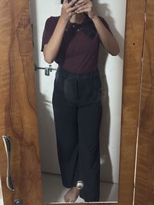 Combo Of Top And Black Formal Pant