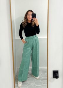 Pintresty 🌸promod Green Wide Leg Trousers