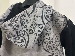 Animal Print Zip-Up Hoodie