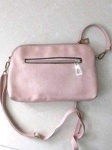 Women Pink Sling Bag Cum Purse