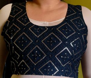 Sequin Sleeveless Blouse