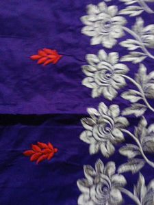 Unstitched Suit Purple and Red Colour Combine dres