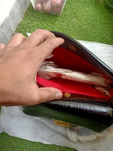 WOMEN'S IMPORTED PURE LEATHER Black Handba