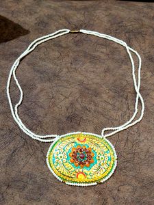 LONG PEARL SET WITH MEENAKARI WORK