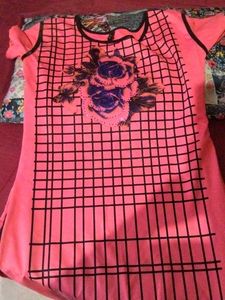 Pink Floral Print Top