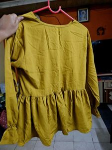 Mustard Yellow Peplum Top