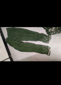 Green Embellished Kurta Set
