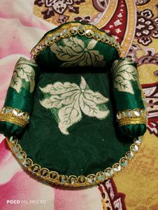 Sinhasan Green &amp; Gold  Seat