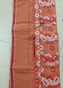 77)Soft Cotton Chapa Saree