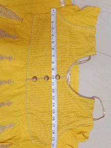 Yellow Embroidered Anarkali Dress