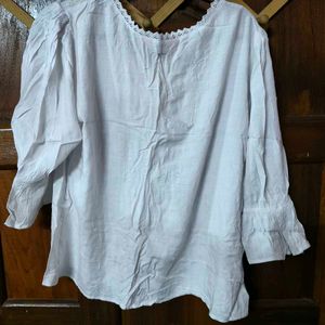 Vintage Lace Trimmed Blouse
