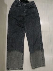 Black Grey Baggy Jeans