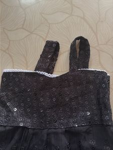 Girls Black Sequin Dress