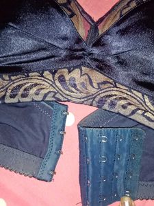 Navy Blue Lace Bra