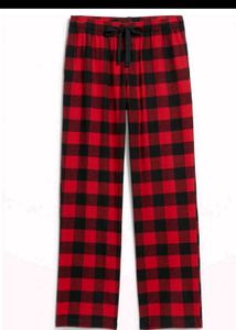 Red &amp; Black Plaid Pants