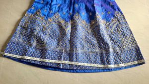 Royal Blue Embroidered Lehenga.