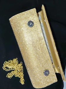 Gold Rhinestone Clutch