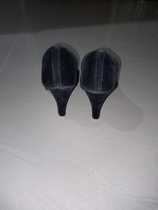 Black Velvet Heels Shoes For Women 🖤