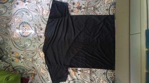 "Sleek Black Nylon T-Shirt - Comfortable, Durable