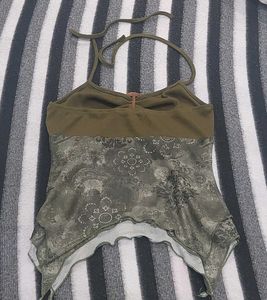 Olive Green Halter Top