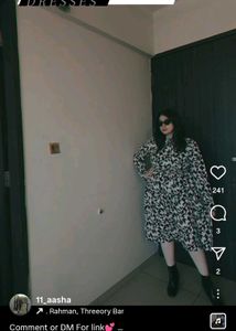 Black &amp; White Print Dress
