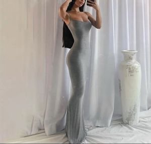 Grey bodycon Maxi Slim Dress