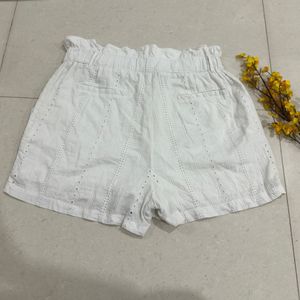 White Eyelet Shorts