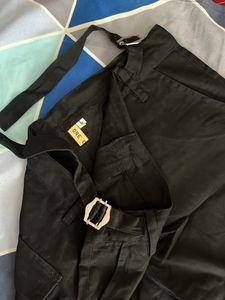 Adjustable Black Cargo Pants