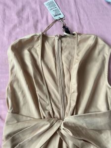 Elegant Beige Mini Dress