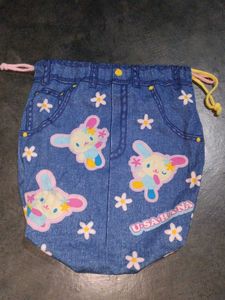 Usahana Denim Drawstring Bag