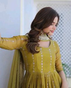 Elegant Mustard Sharara Suit