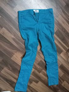 Blue Casual Pants