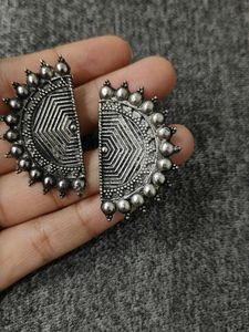 A combo of Silver Oxidized Earrings.