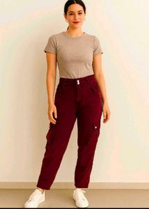 Maroon Cargo Pants
