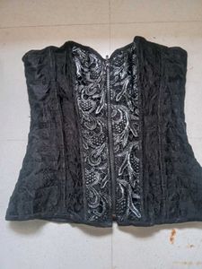 Elegant Black Corset Top